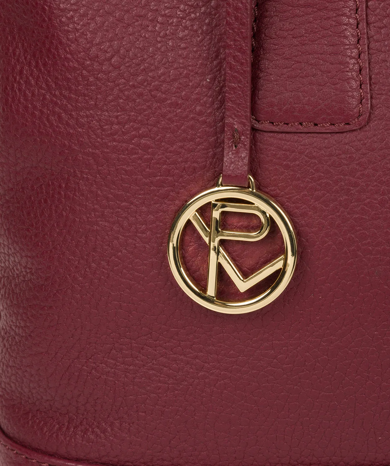'Kate' Pomegranate Leather Handbag