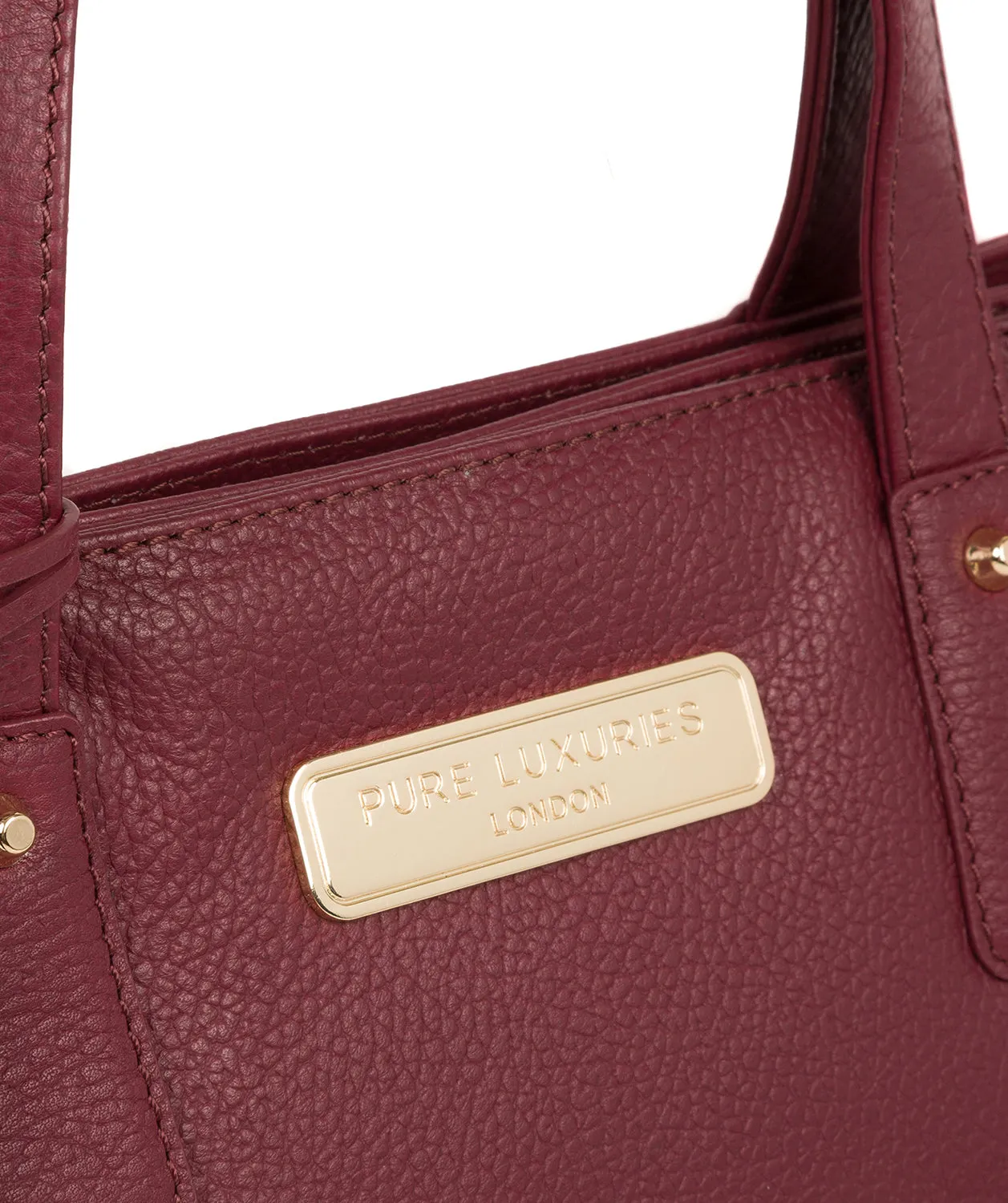 'Kate' Pomegranate Leather Handbag