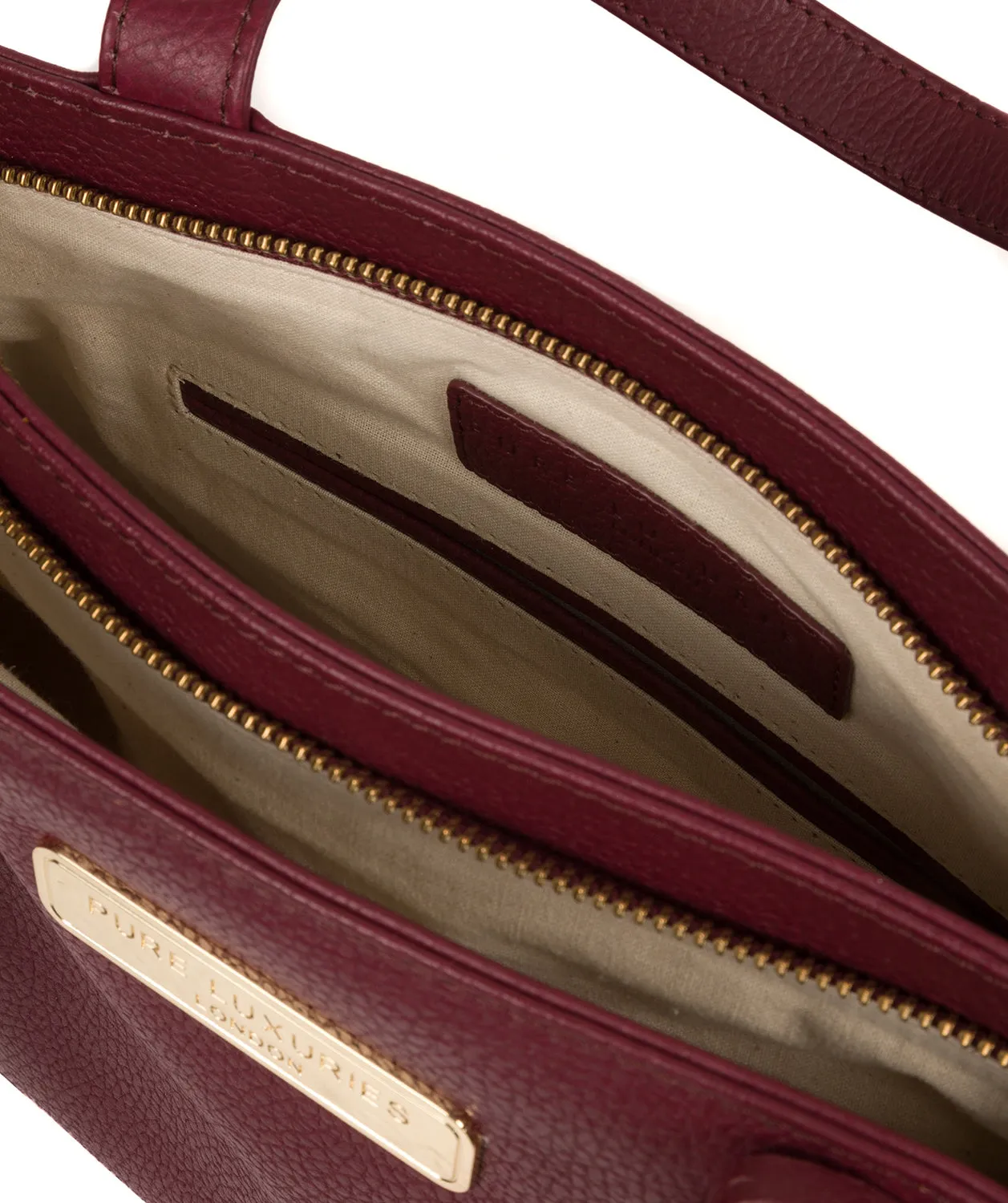 'Kate' Pomegranate Leather Handbag