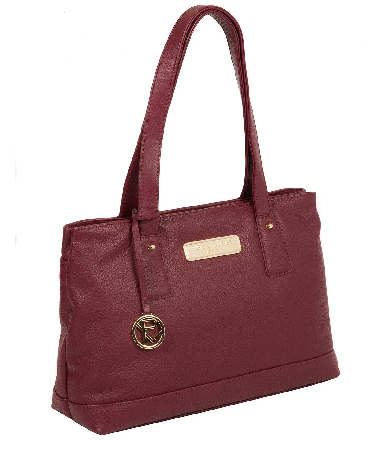 'Kate' Pomegranate Leather Handbag