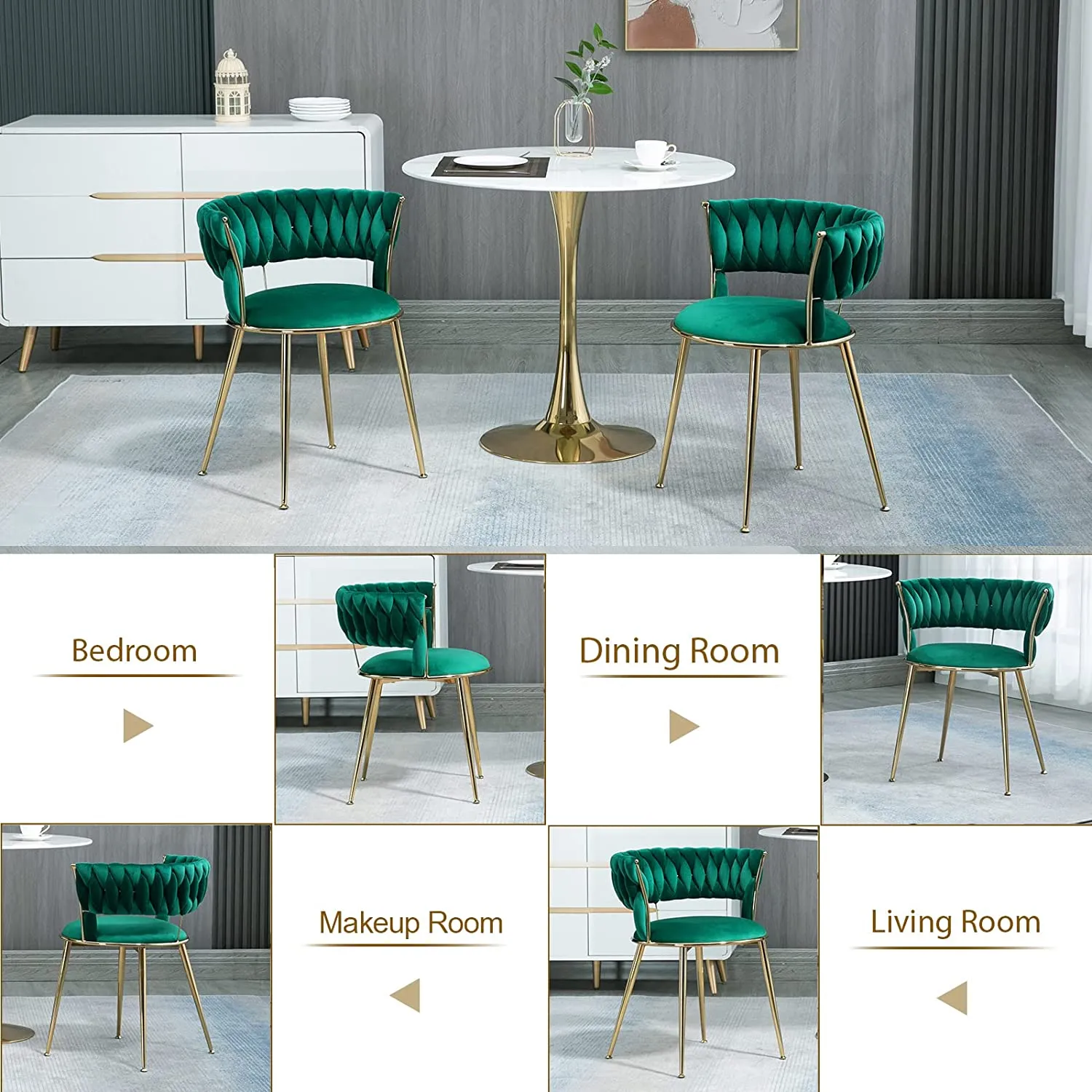 KINFFICT Velvet Dining Chair