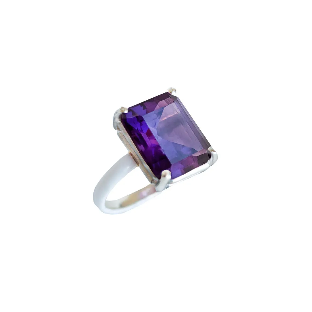 Large Emerald cut stone ring (More colors available)