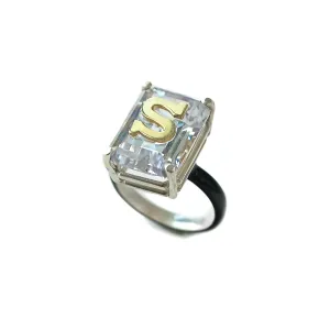 Large Emerald cut stone ring (More colors available)