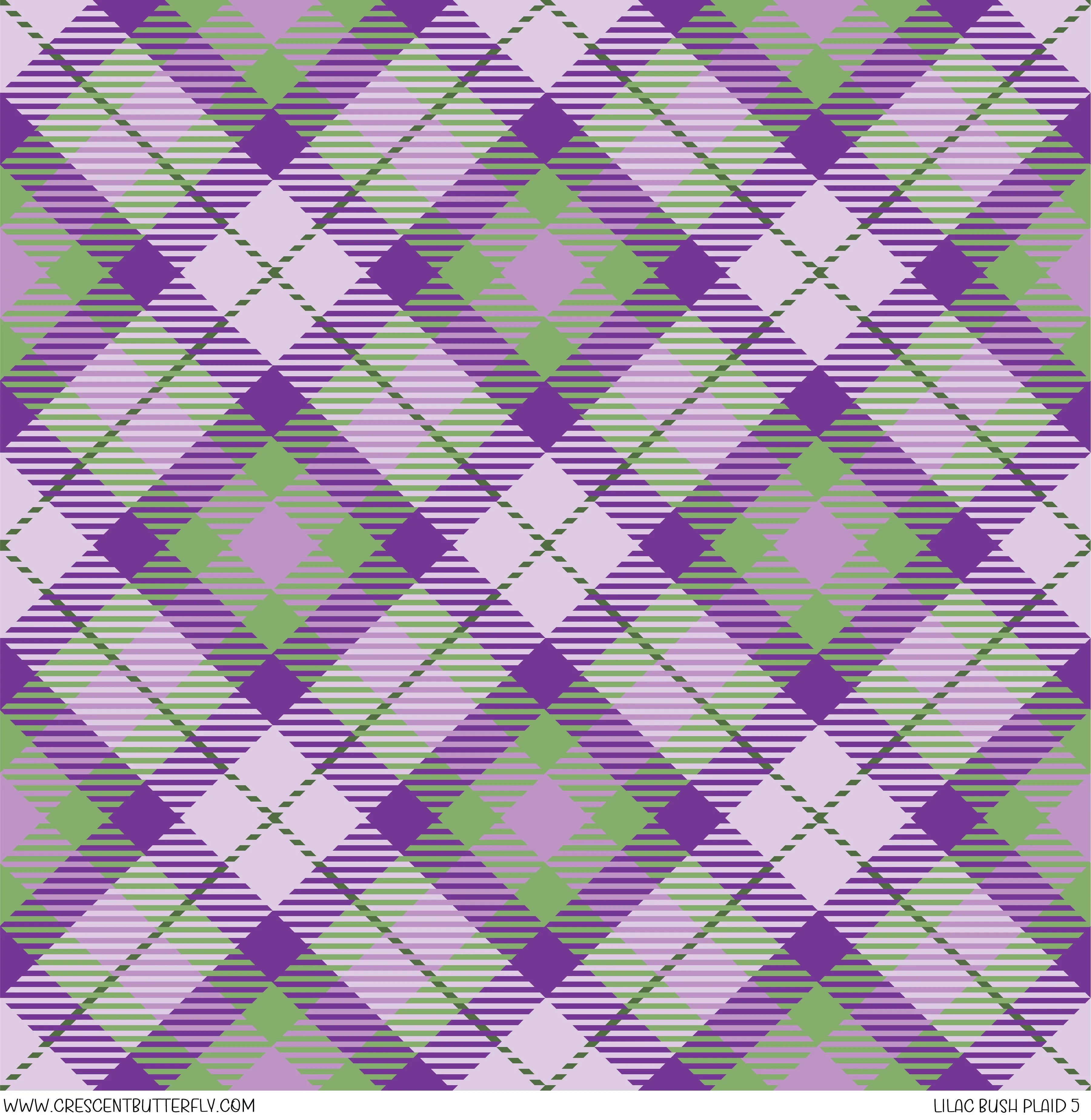 Lilac Bush Plaid 5 Printed Vinyl Sheet/Wrap