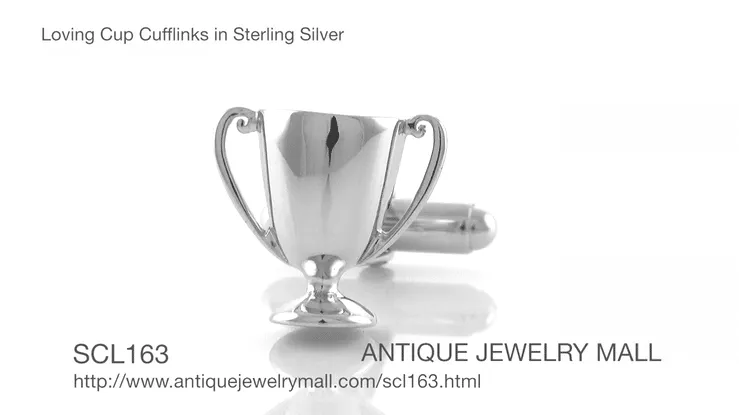 Loving Cup Cufflinks in Sterling Silver