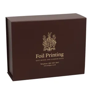 Matt Chocolate Foil Printed Boxes 220x280x110mm