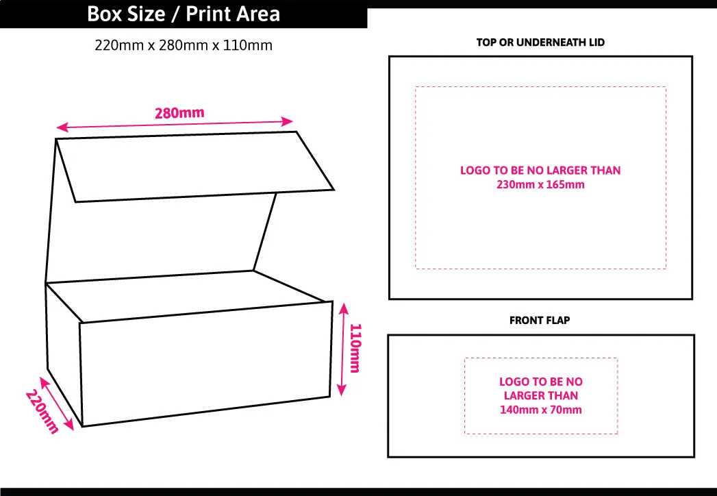 Matt Chocolate Foil Printed Boxes 220x280x110mm