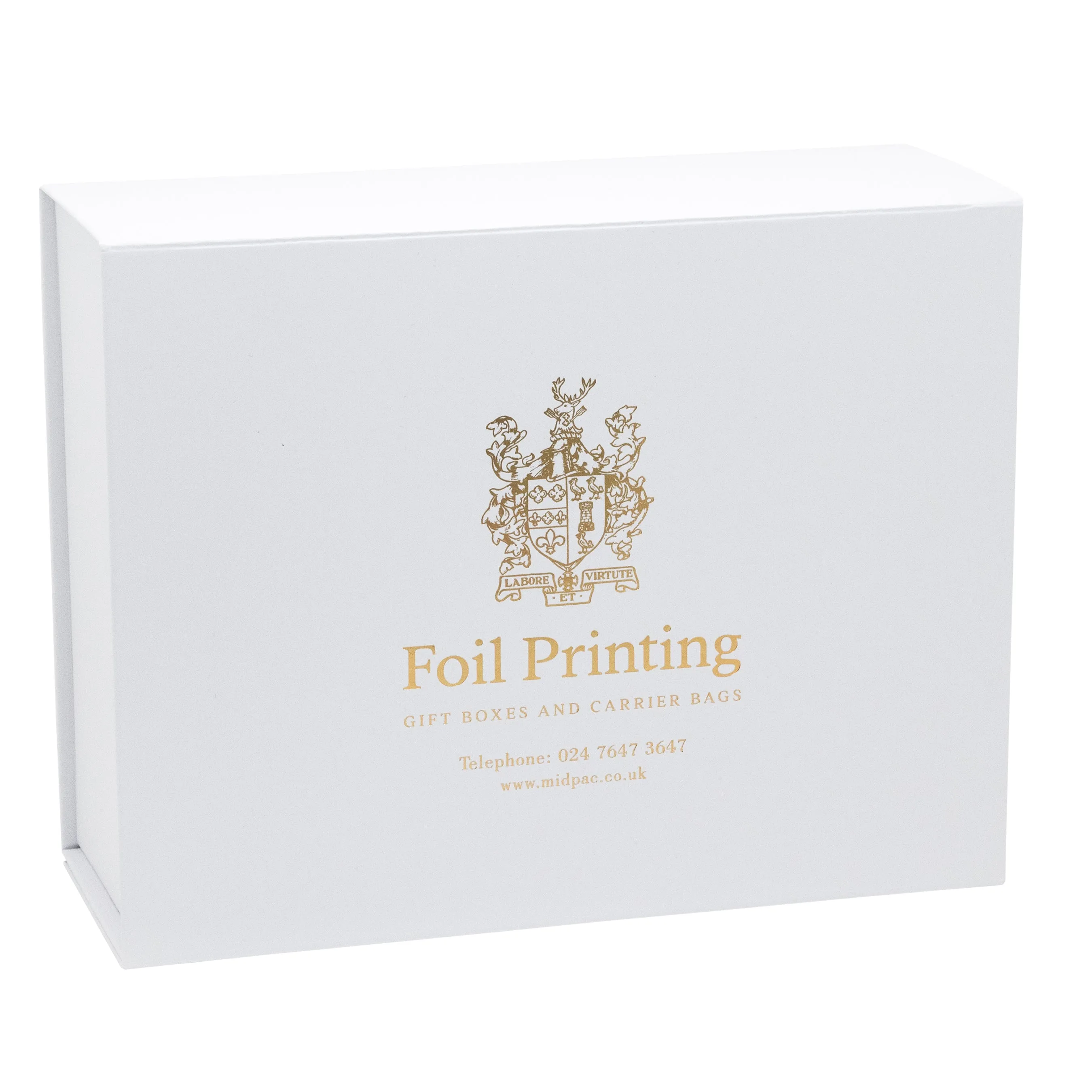 Matt White Foil Printed Boxes 220x280x110mm