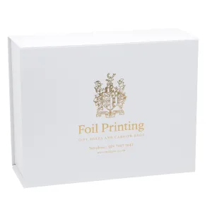 Matt White Foil Printed Boxes 220x280x110mm