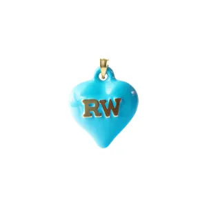 Medium Puff Heart With Gold Initial (More Colors available)