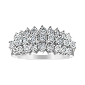 Miracle Dress Ring with 1/2ct of Diamonds in Sterling Silver