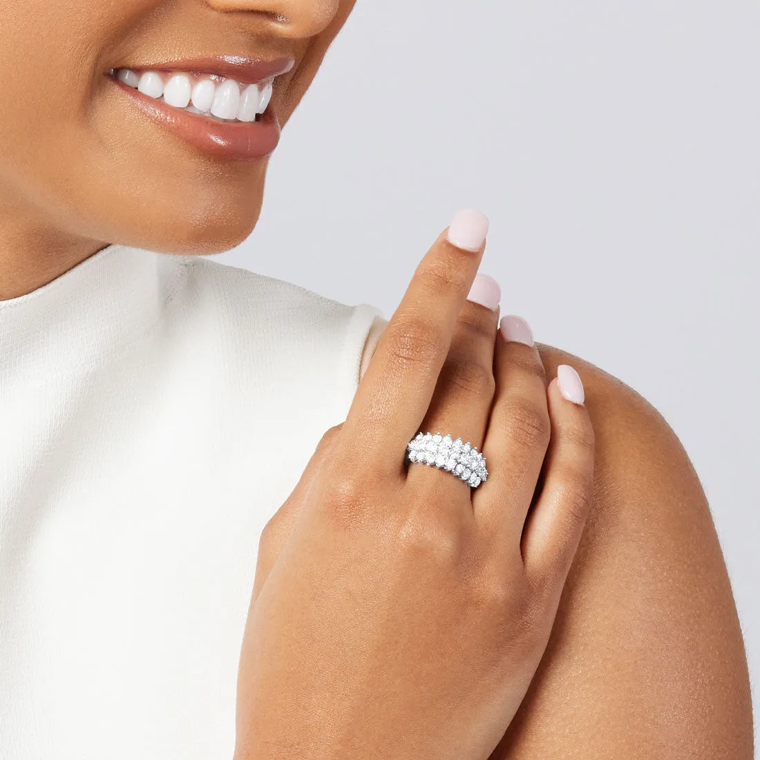 Miracle Dress Ring with 1/2ct of Diamonds in Sterling Silver