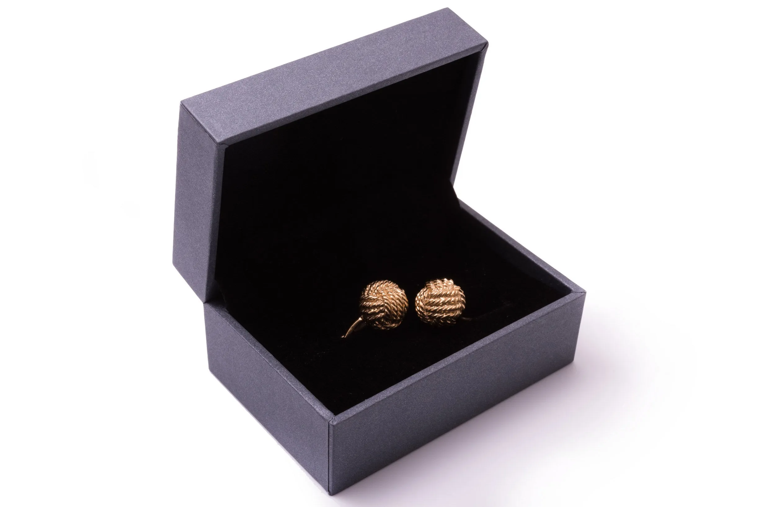 Monkey Fist Knot Yellow Gold Vermeil Cufflinks