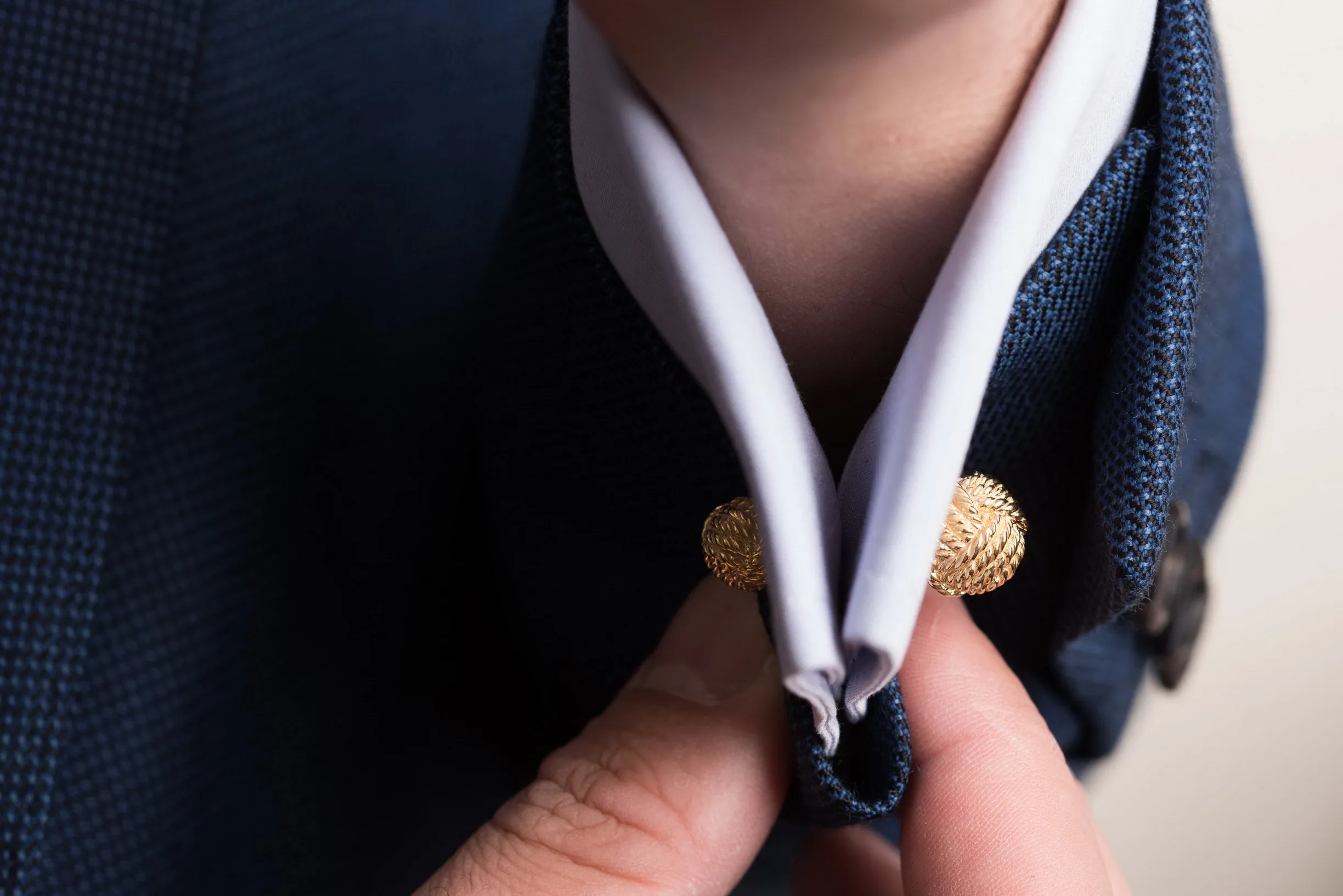 Monkey Fist Knot Yellow Gold Vermeil Cufflinks