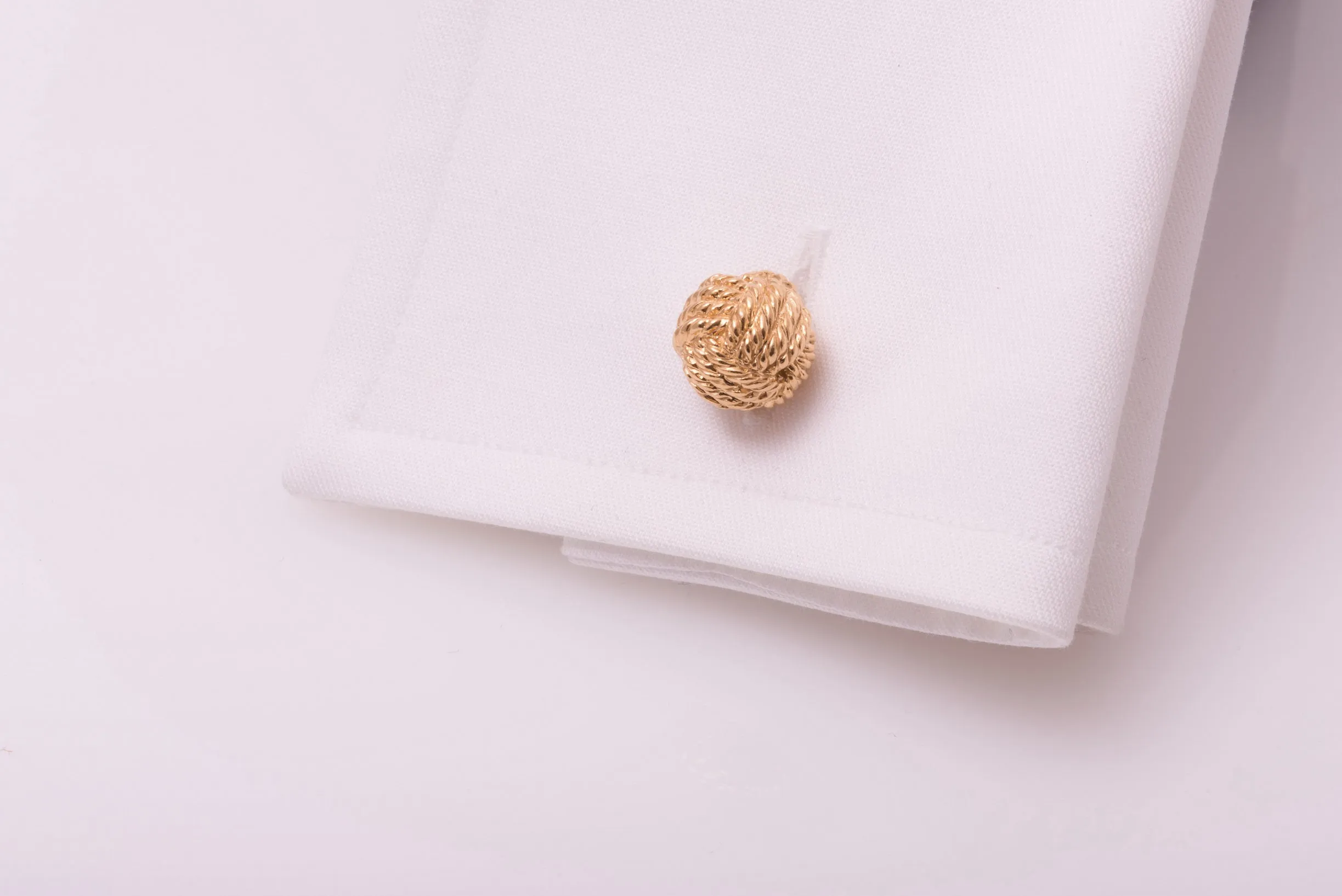 Monkey Fist Knot Yellow Gold Vermeil Cufflinks
