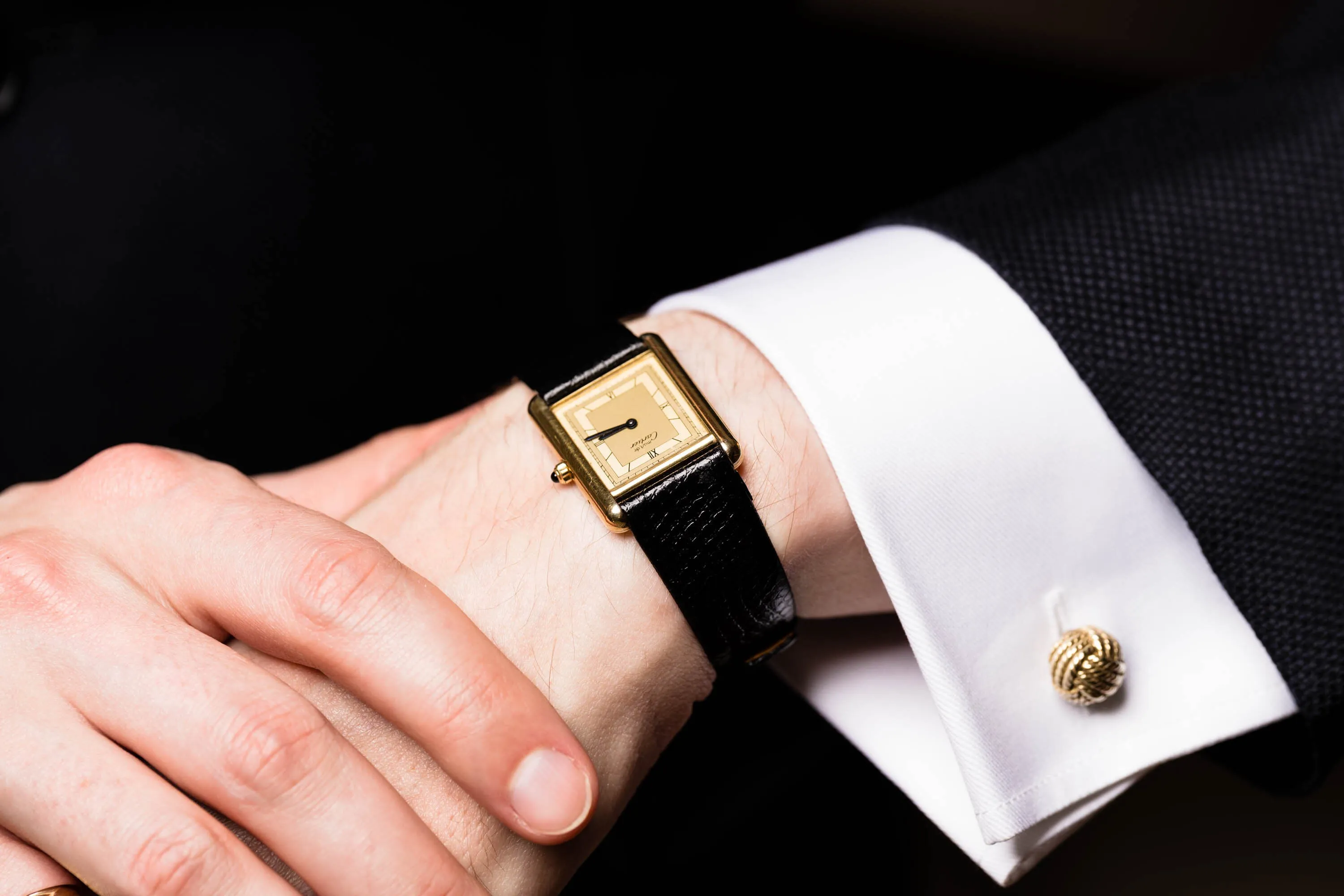 Monkey Fist Knot Yellow Gold Vermeil Cufflinks