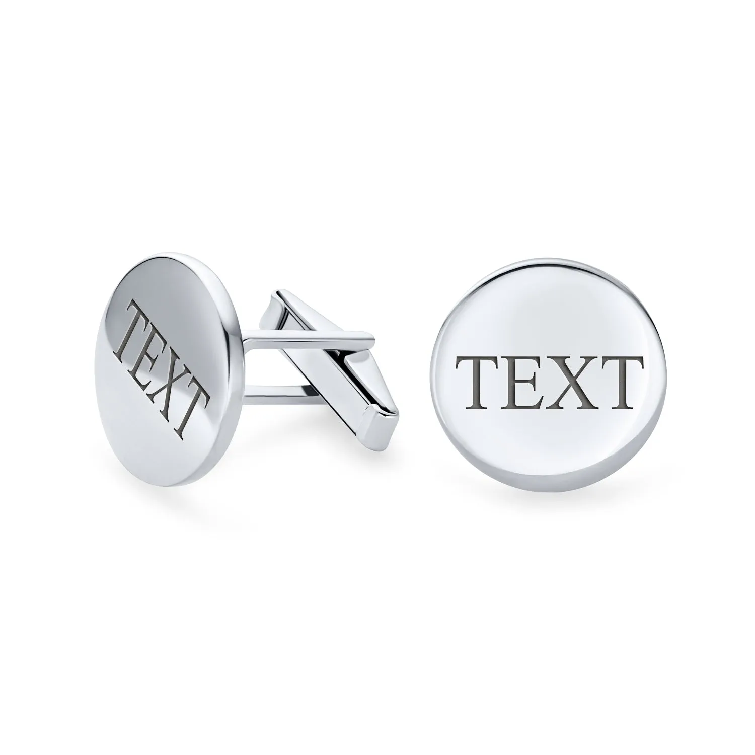 Monogram Initial Geometric Sterling Silver Shirt Cufflink for Men Gift
