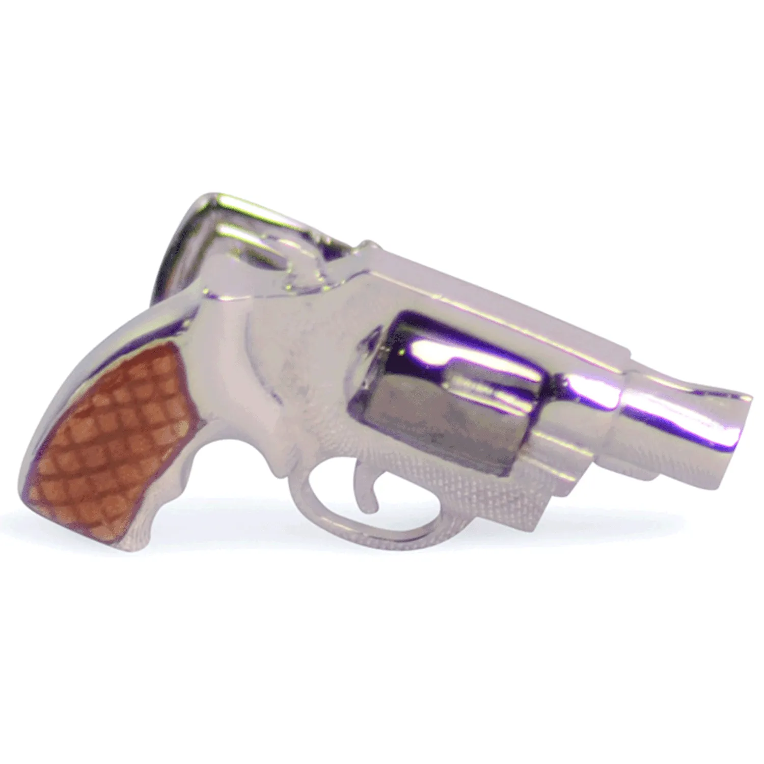 Movable Revolver Silver Cufflinks