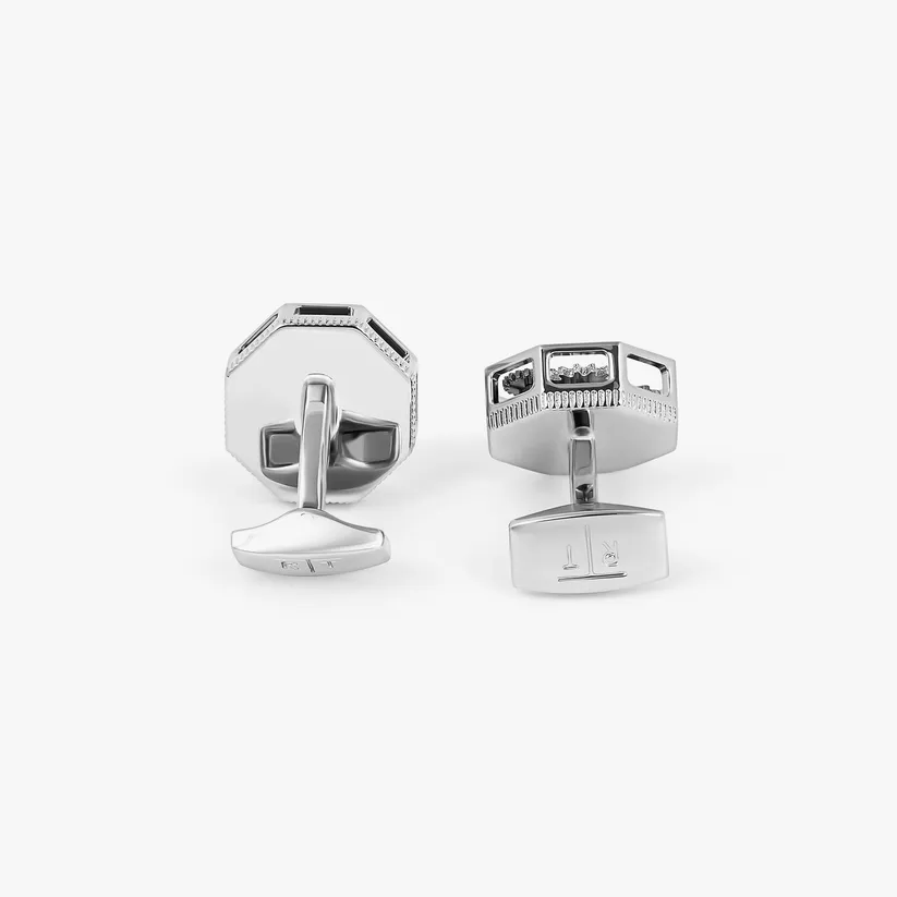 Octo Gear Cufflinks Palladium