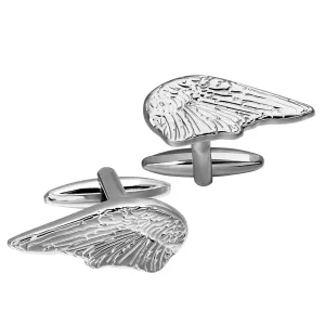 Pair of Angel Wings Silver Cufflinks