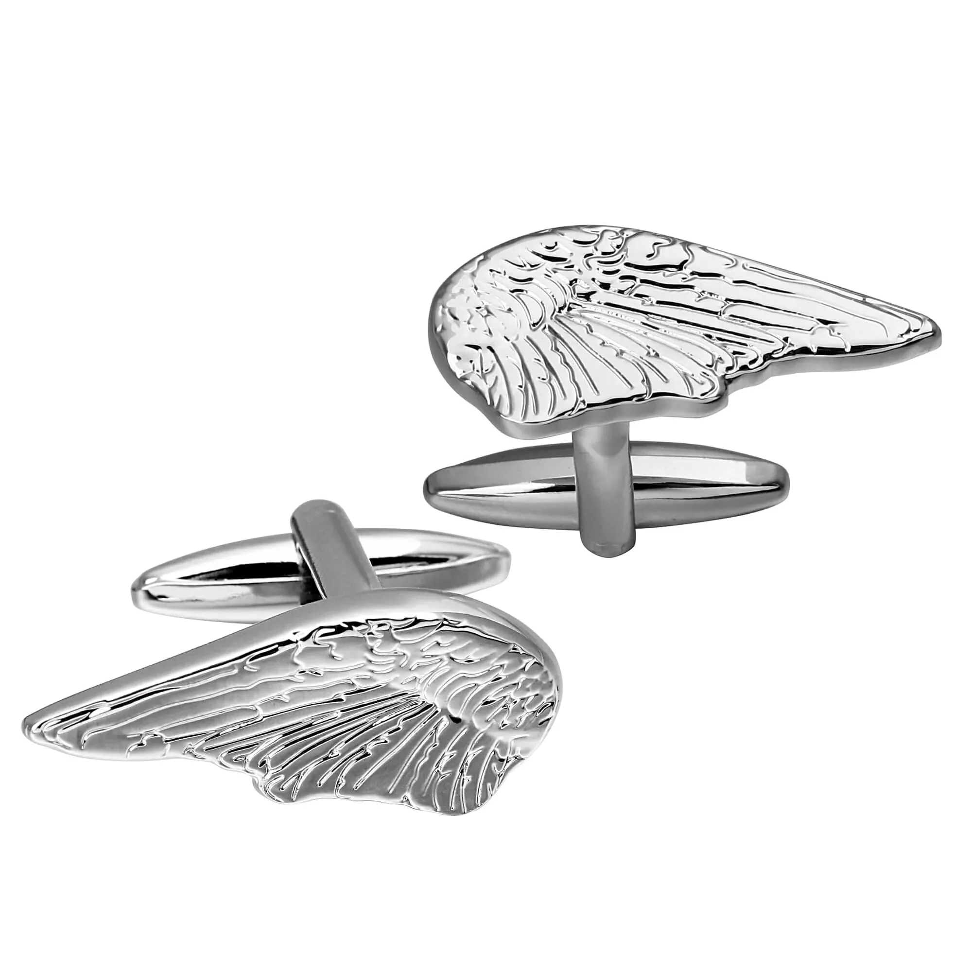 Pair of Angel Wings Silver Cufflinks