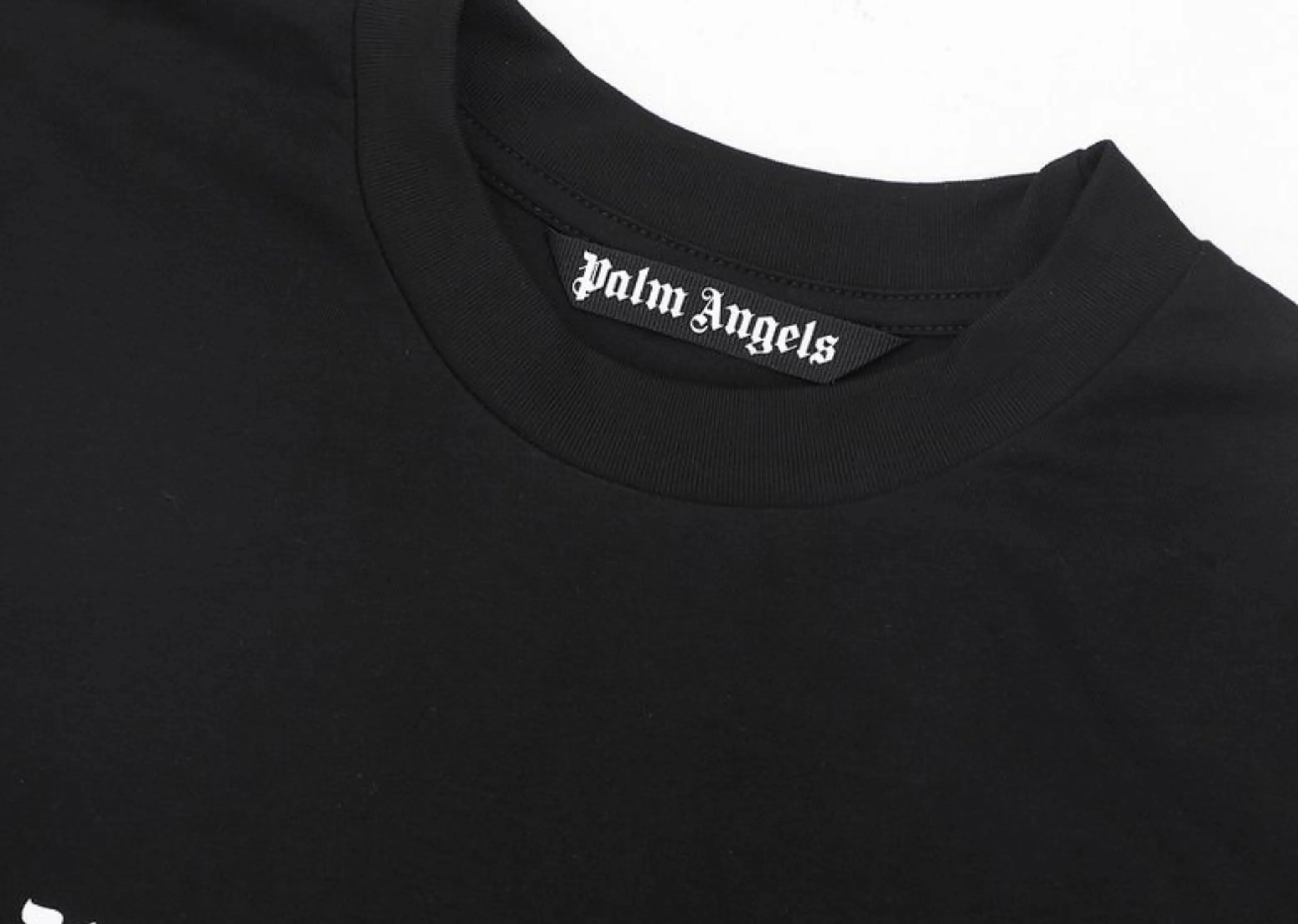 Palm Angels - Printed Logo Simple Black T-Shirt