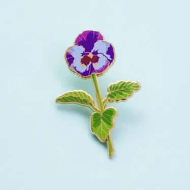 Pansy Flower Enamel Pin
