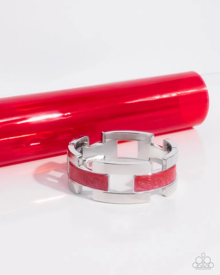 Paparazzi Bracelet ~ Modern Merger - Red