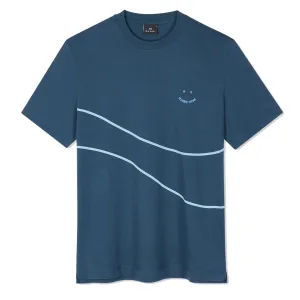 Paul Smith S/S Tshirt PS Happy Wave Inky Blue