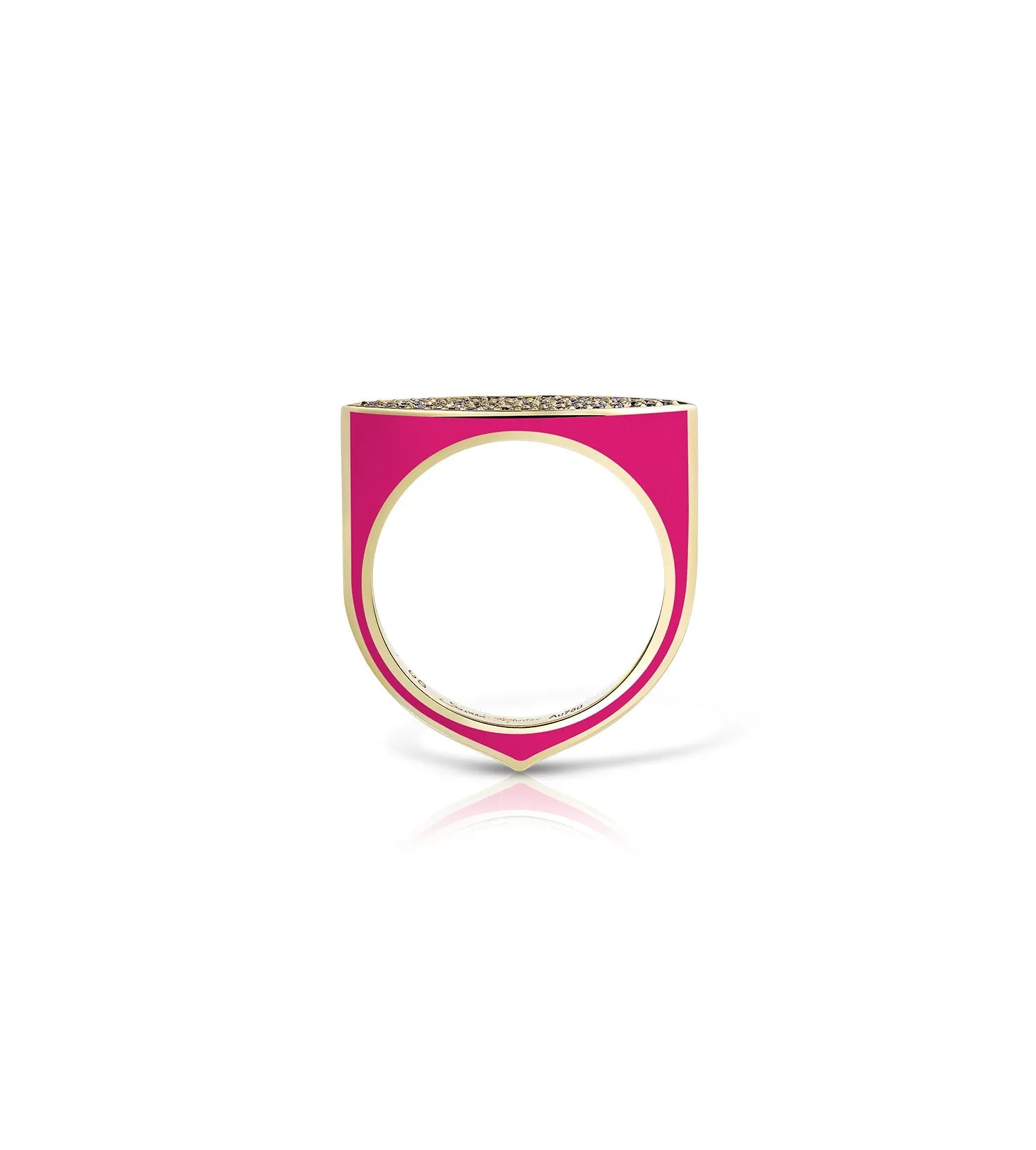 Pave marquise hot pink