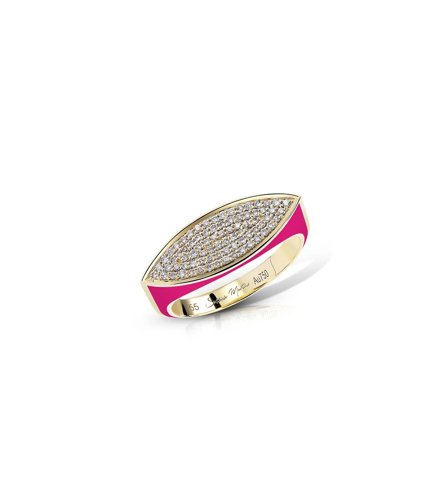 Pave marquise hot pink