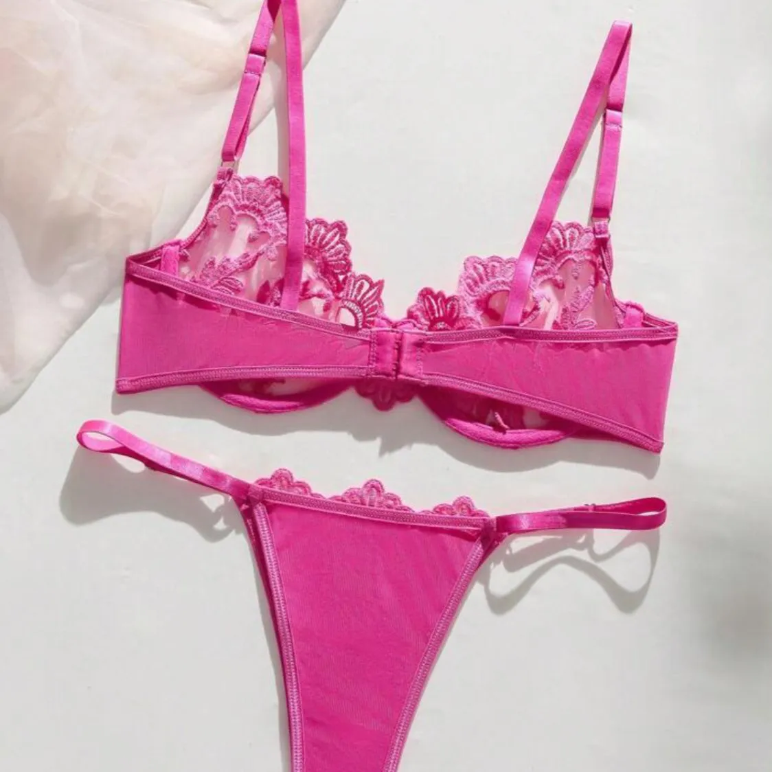 Pink Lingerie Set Floral
