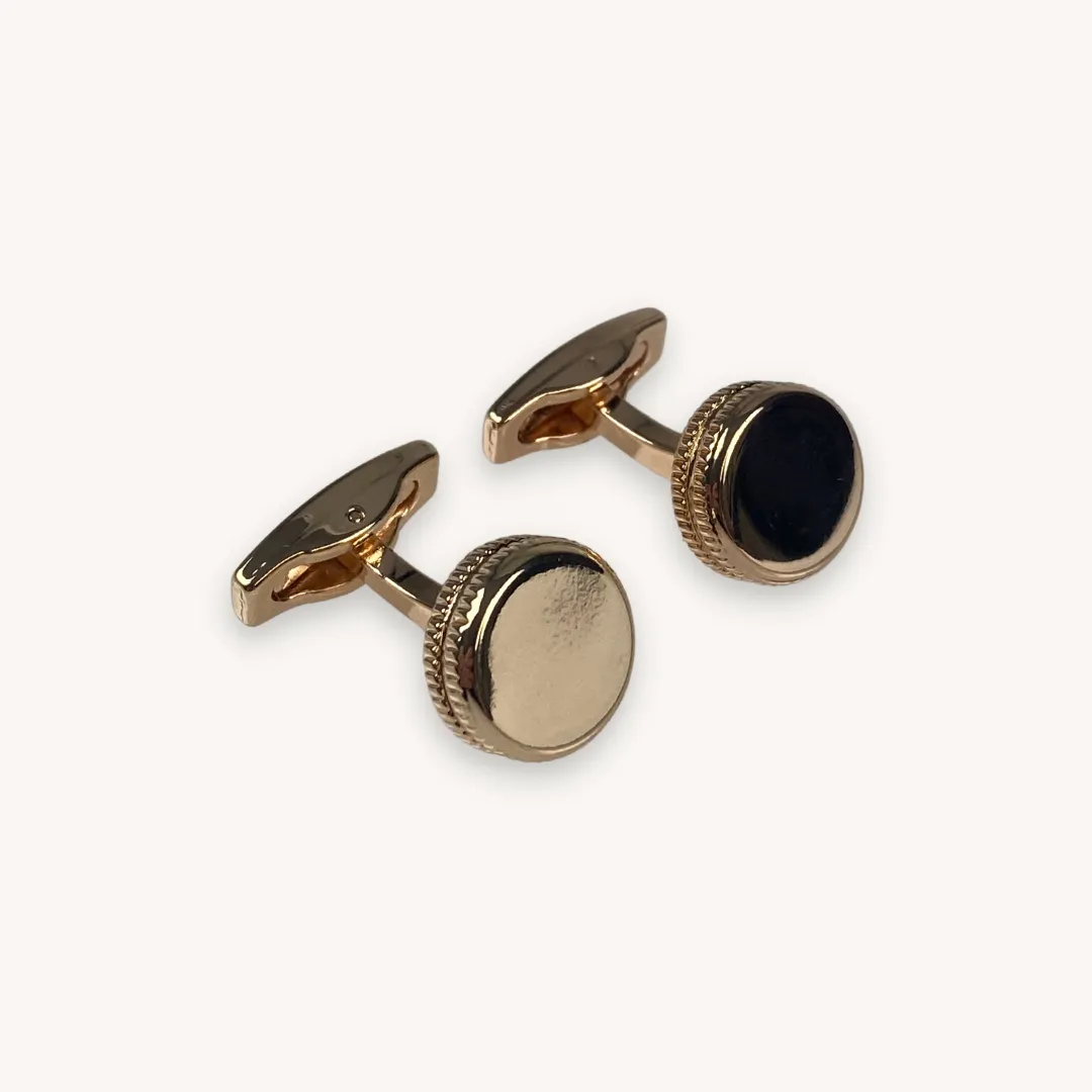Plain Rose Gold Cufflinks