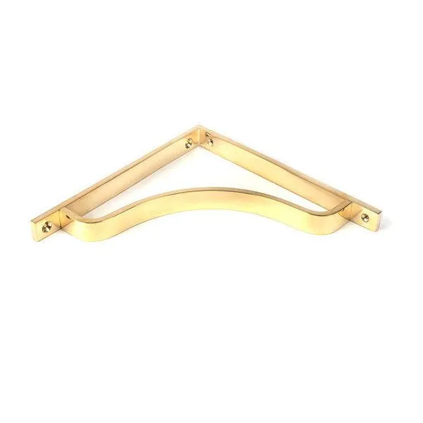 Polished Brass Abingdon Shelf Bracket (200mm x 200mm) | From The Anvil