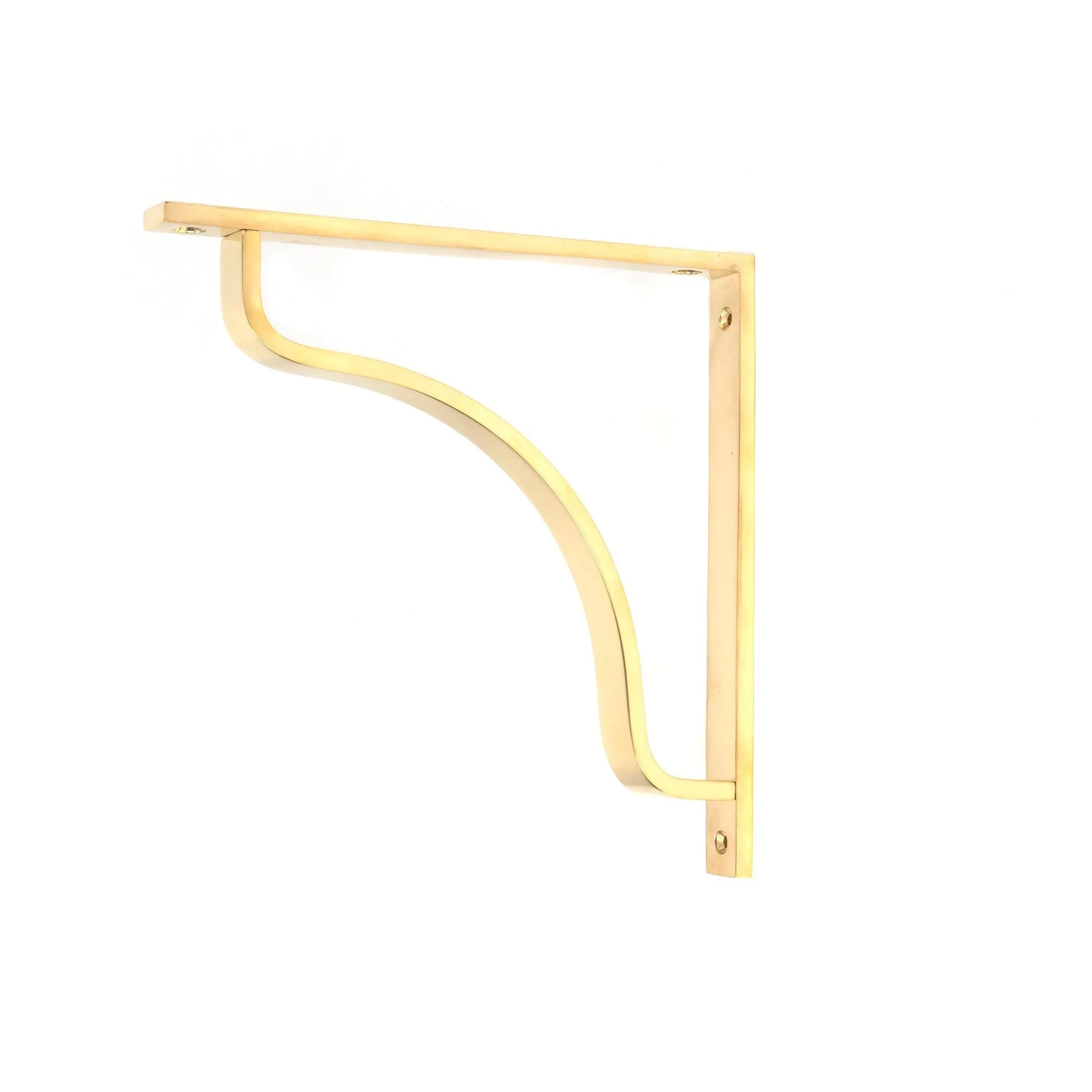 Polished Brass Abingdon Shelf Bracket (200mm x 200mm) | From The Anvil