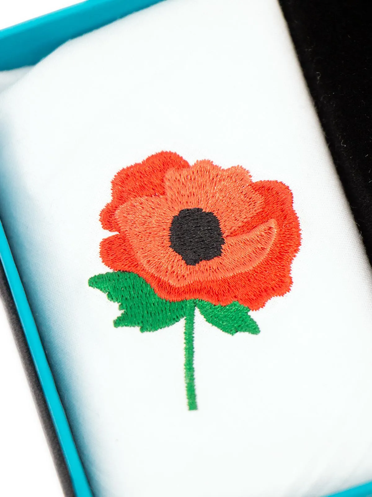 Poppy Retro Handkerchief and Cufflink Set