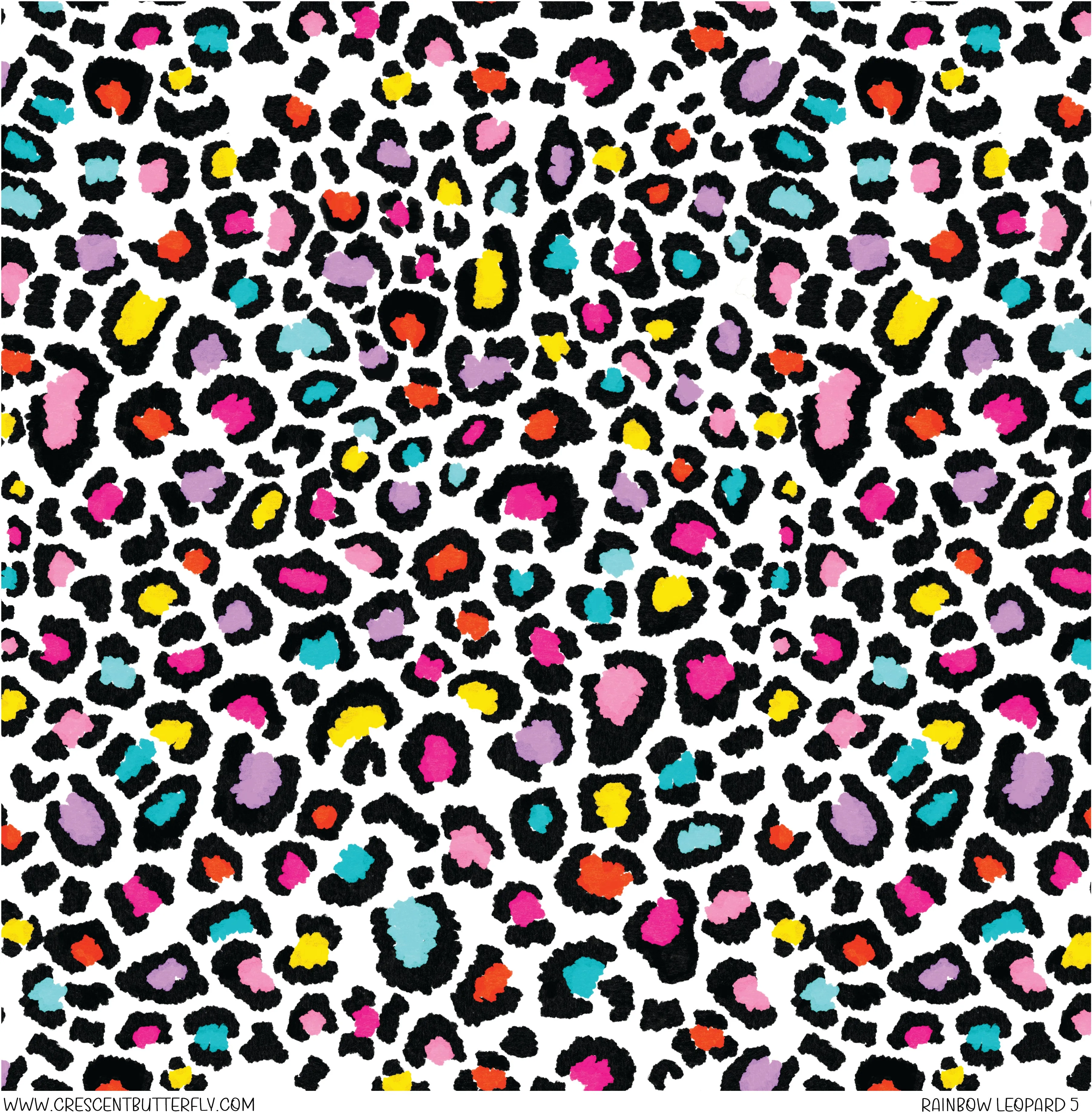 Rainbow Leopard 5 Vinyl Sheet/Wrap