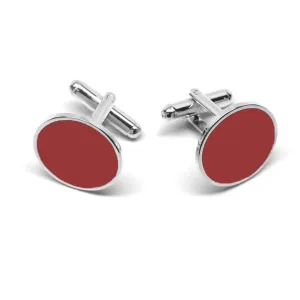 Red Round Cufflinks