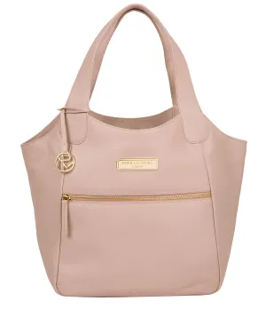 'Roxanne' Blush Pink Leather Tote Bag