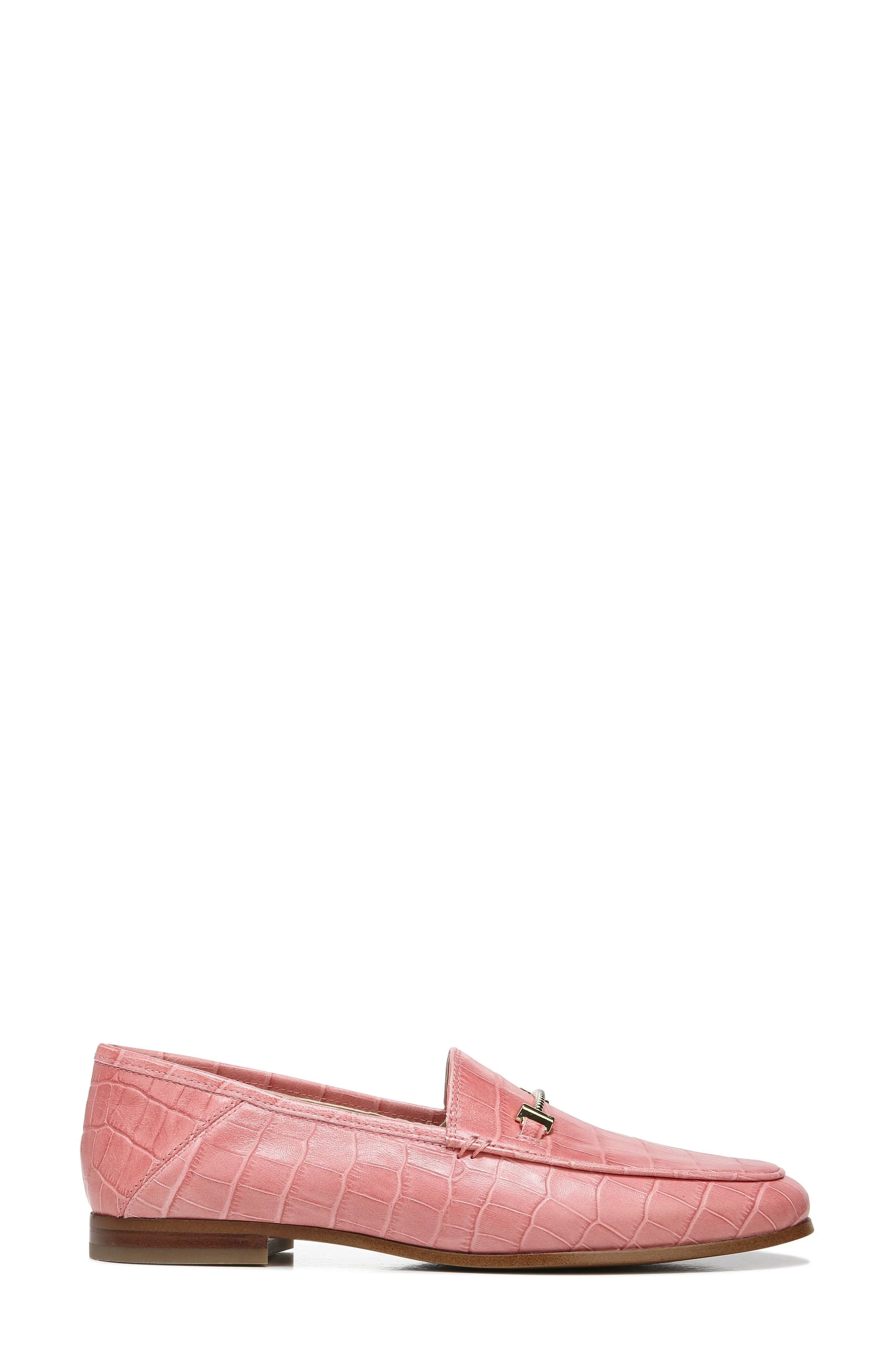 Sam Edelman Lior Cherry Blossom Almond Toe Slip On Stacked Heel Fashion Loafers