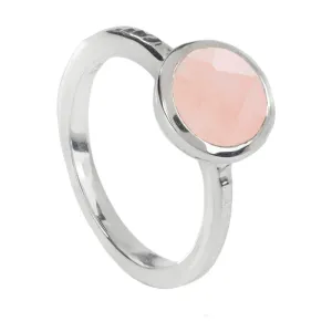 Silver Ring Rose Quartz Estella