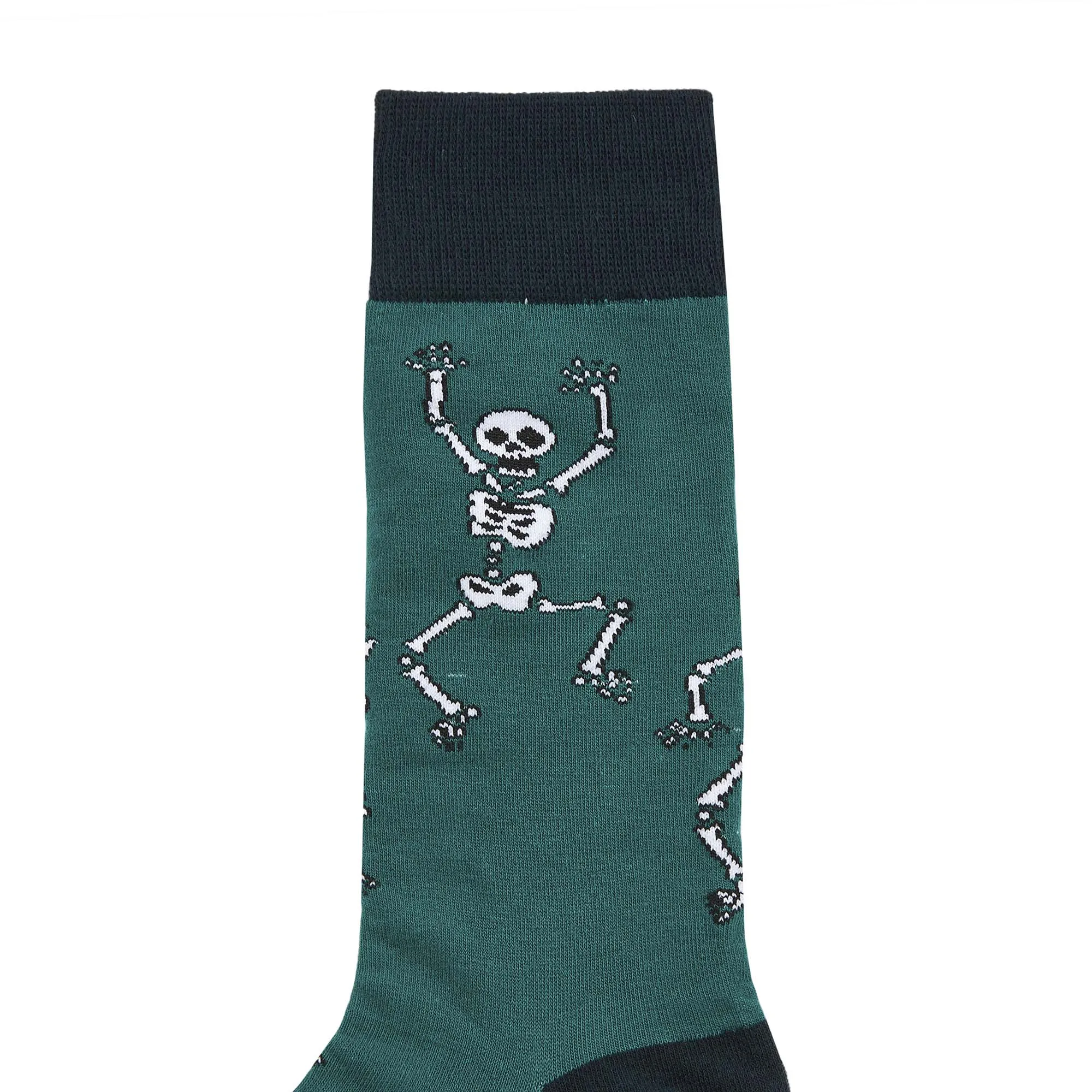 Skeleton Printed Crew Length Socks