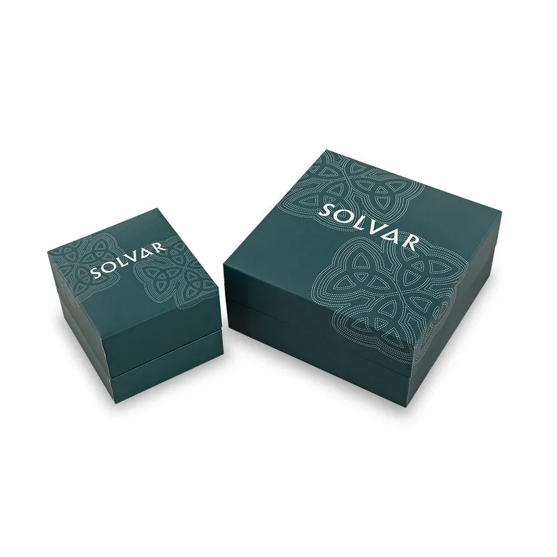 Solvar Rhodium Plated Celtic Knot Cufflink