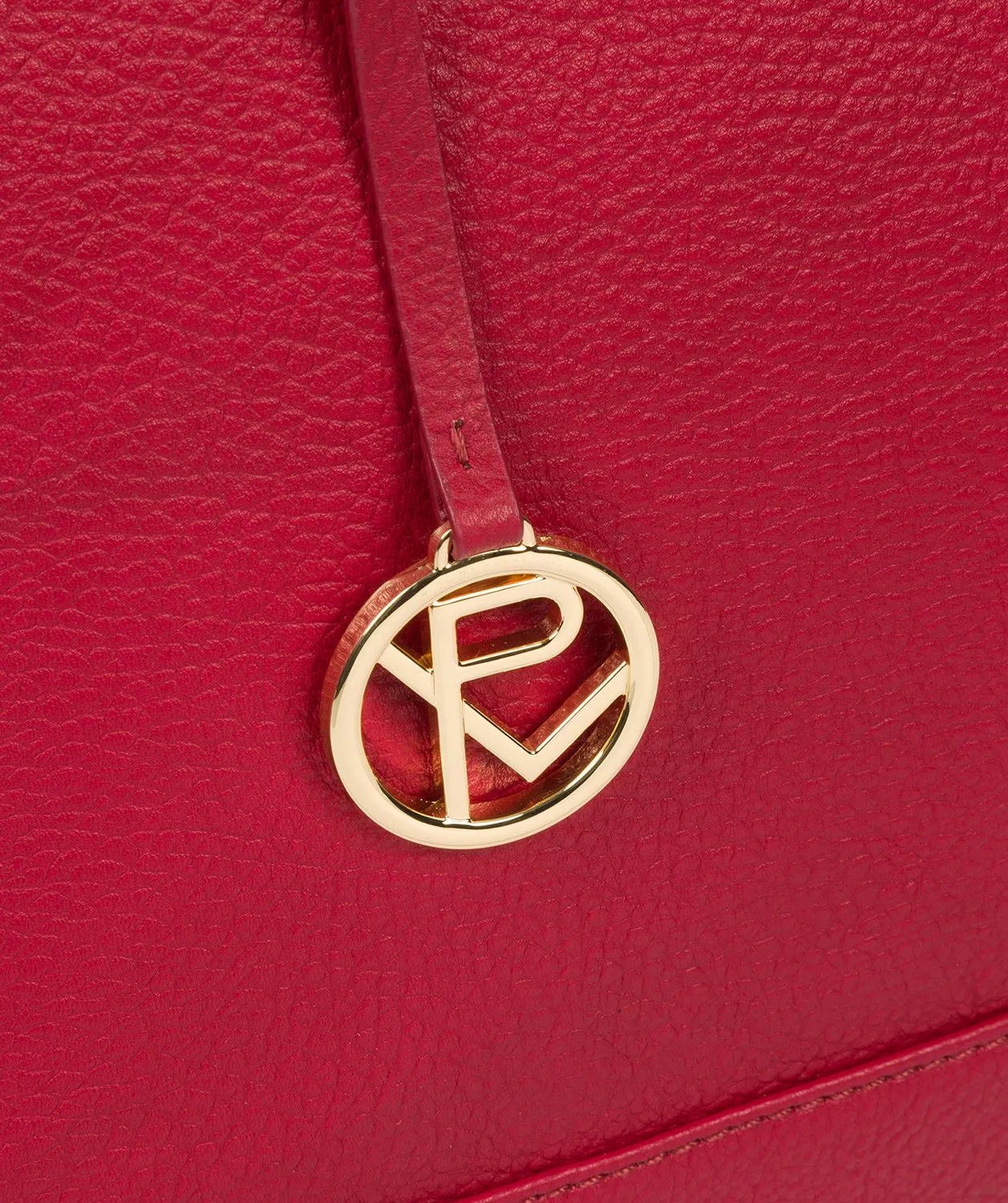 'Sophie' Berry Red Leather Tote Bag