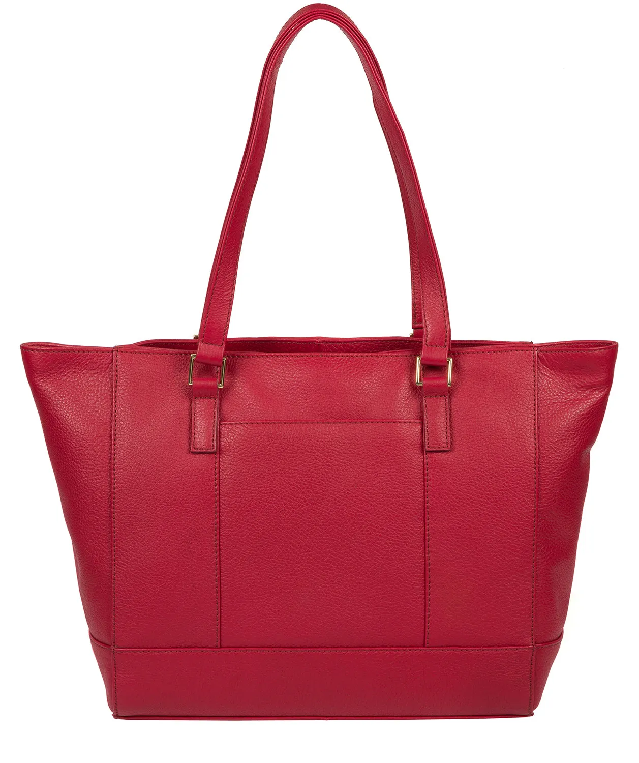 'Sophie' Berry Red Leather Tote Bag
