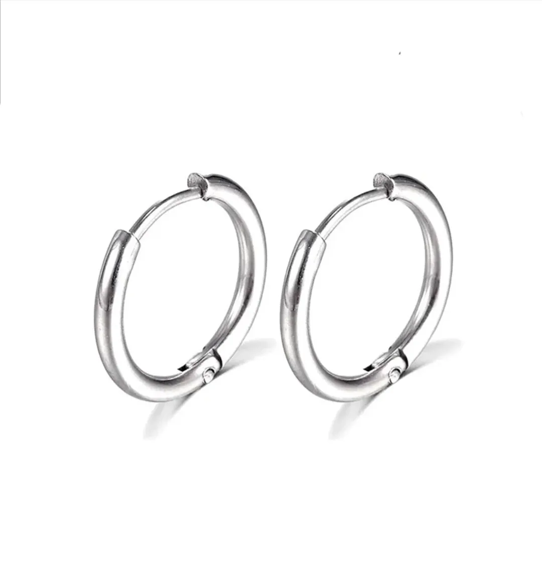 Stainless Steel 10mm Hoop Earrings