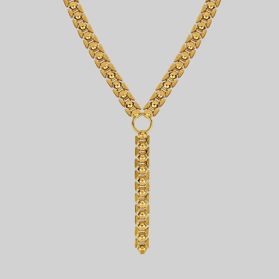 STAKE. Lariat Chain - Gold