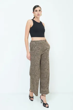 Stylish high-waisted printed trousers wholesale