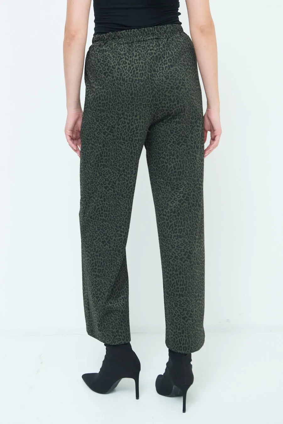 Stylish high-waisted printed trousers wholesale