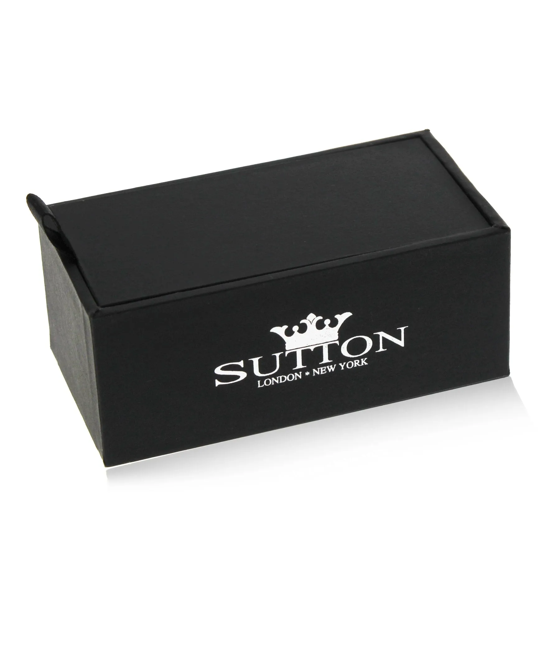 Sutton Stainless Steel Black and Rose Gold Cufflinks
